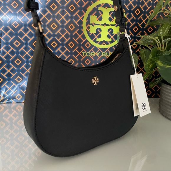 NWT , Tory Burch Emerson black shoulder bag & matching wallet - Picture 3 of 15